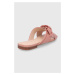 Kožené pantofle Guess Sameya dámské, růžová barva