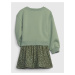 Zelené holčičí mikinové šaty GAP