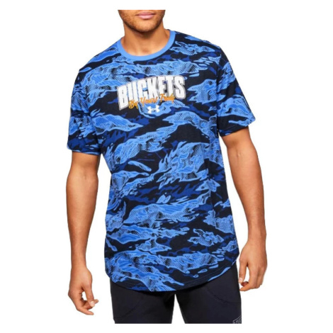 UNDER ARMOUR BASELINE VERBIAGE TEE Modrá