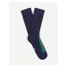 Tmavě modré pánské vzorované ponožky Celio Vánoční