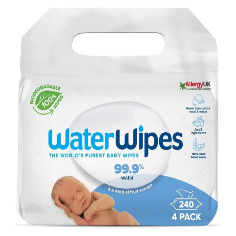 WATERWIPES 100% BIO Odbouratelné ubrousky 4x 60 ks Water Wipes