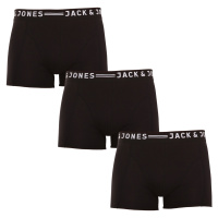 3PACK pánské boxerky Jack and Jones černé (12081832 - black/black)