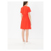 Calvin Klein Calvin Klein dámské červené lehké šaty BRANDED DRAW CORDS WAISTED DRESS