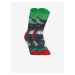 Zeleno-šedé vánoční ponožky Styx Vánoce