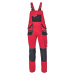 Fridrich &amp; Fridrich Carl BE-01-004 Pánské pracovní kalhoty s laclem 03020168 červená/černá