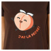 Blancheporte Krátká noční košile s krátkými rukávy a motivem "J'ai la peche !" čokoládová