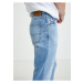Světle modré pánské slim fit džíny s potrhaným efektem Diesel Mharky