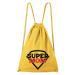 DOBRÝ TRIKO Bavlněný batoh s potiskem Super mom Barva: Žlutá