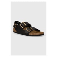 Kožené sandály Birkenstock Milano Bold Gap pánské, černá barva, 1023622