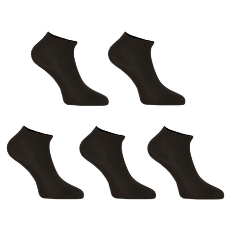 5PACK ponožky Nedeto nízké černé (5NDTPN1001)