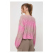 Vlněný svetr Miss Sixty dámský, růžová barva, hřejivý