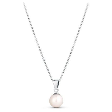 JwL Luxury Pearls Stříbrný náhrdelník s pravou perlou JL0834 (řetízek, přívěsek)