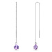 Provlékací řetízkové náušnice se Swarovski Elements Puntino KWK1122SS29V Violet