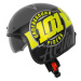 CASSIDA Moto přilba Oxygen 101 Riders černá/žlutá