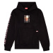 Mikina diesel s-macs-hood-l6 sweat-shirt černá