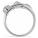 Čakrový prsten spirála rhodiované stříbro Ag 925 - 62 mm , 5,7 g