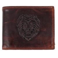 Sendi Design Pánská kožená peněženka 2104W RFID Lion hnědá