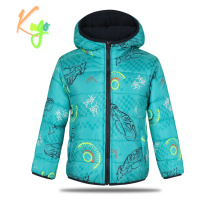 Chlapecká zimní bunda - KUGO FB0296, tyrkysová Barva: Tyrkysová