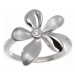 Dámský stříbrný prsten kytka s čirým zirkonem SVLR0079SH8B153