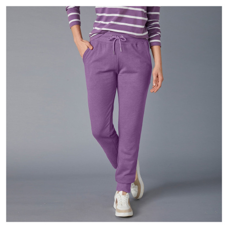 Blancheporte Sportovní kalhoty z česaného meltonu fialová