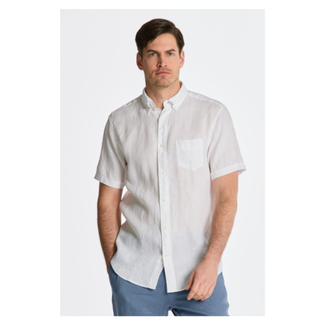 KOŠILE GANT REG LINEN SS SHIRT bílá