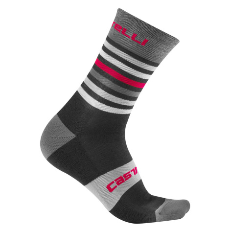 CASTELLI Cyklistické ponožky klasické - GREGGE 15 - černá/červená