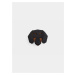 Černá dřevěná brož ve tvaru psa BeWooden Dachshund Brooch