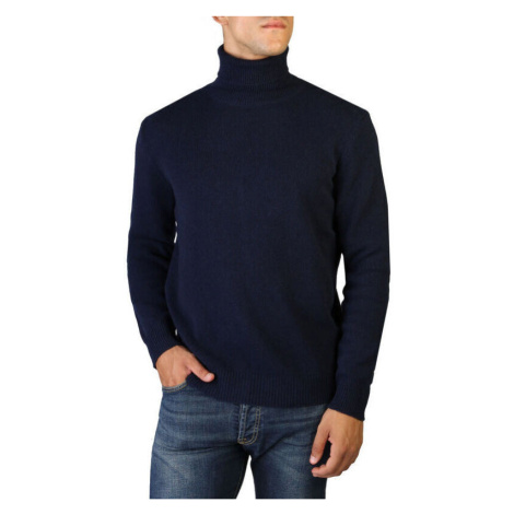 100% Cashmere Jersey roll neck Modrá