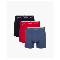 Pánské boxerky ATLANTIC Comfort 3Pack - tmavě modré/modré/červené