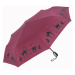 Vínově červený skládací plně automatický dámský deštník s motivem kočky Líza Doppler