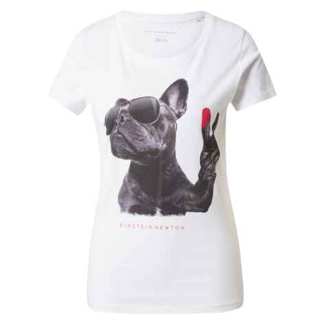 EINSTEIN & NEWTON Tričko 'Peace Dog' bílá / světle červená / černá