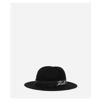 Klobouk karl lagerfeld k/signature fedora hat black