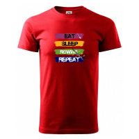 Eat sleep rowing repeat barevné - Triko Basic Extra velké