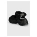 Sandály Buffalo Binary 0 dámské, černá barva, na platformě, 1602196.BLK
