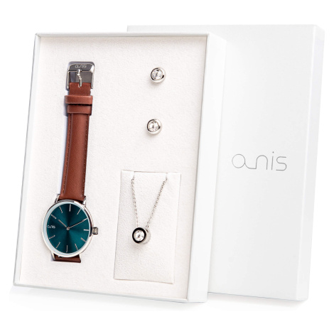 A-NIS Set hodinek, náhrdelníku a náušnic AS100-09