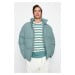 Trendyol Mint Unisex Oversize Fit Stojatý límec Puffer Jacket