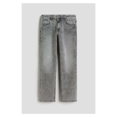 H & M - Relaxed Tapered Fit Jeans - šedá H&M