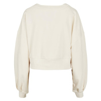 Dámský organický oversized krátký froté cardigan whitesand