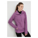 Sportovní mikina Helly Hansen Powderqueen fialová barva, s kapucí