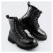 Černé dámské šněrovací boty model 17605948 - WELLSPRING