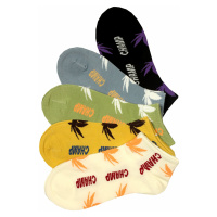 Veselé kotníčkové ponožky Canabis CW386 - 3 páry vícebarevná