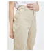 GAP Kalhoty girlfriend khaki high rise - Dámské