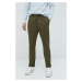 Kalhoty Hollister Co. pánské, zelená barva, přiléhavé