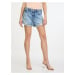 Světle modré dámské džínové kraťasy Guess Relaxed Short