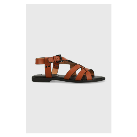 Sandály Pepe Jeans HAYES dámské, hnědá barva, PLS90573