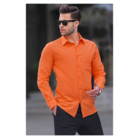 Madmext Orange Regular Fit Men's Shirt 5592