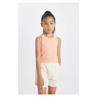 DEFACTO Girl's Crew Neck Basic Plain Undershirt