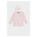 DĚTSKÝ SET GANT STRIPED TOP AND BEANIE růžová