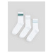 Sinsay - Sada 3 párů ponožek - Bílá