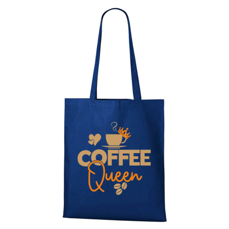 DOBRÝ TRIKO Bavlněná taška s potiskem Coffee queen Barva: Královsky modrá